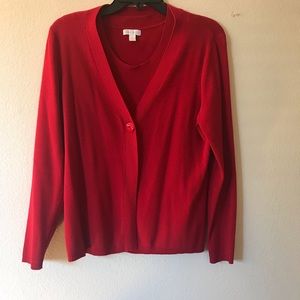Charter Club Red two piece woman’s sweater set